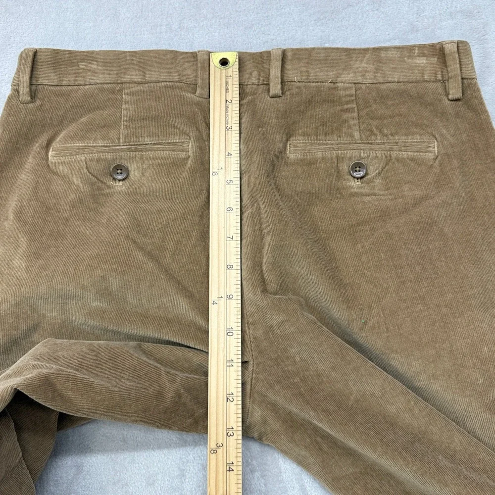 Banana Republic Kentfield Pant Mens 33x30 Acorn Brown Corduroy Straight Leg Prep